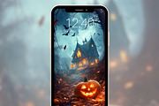 Spooky Halloween Phone Wallpaper, a Graphic by Kalindiprints (Thumbnail 6 of 6)