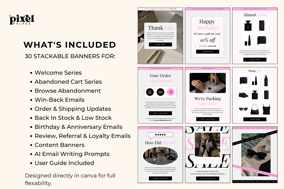 Canva Email Automation Templates, an Email Template by The Pixel Palace (Photo 4 of 8)