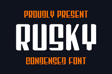 Rusky - Condensed Sport Font