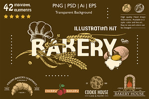 Bakery illustration kit