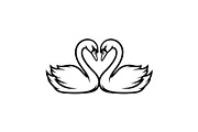 Swan Love Silhouette SVG Bundle, an Illustration by Designs_River (Thumbnail 17 of 31)