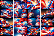 4th of july Digital Paper, a Texture Graphic by Forhadx5 (Thumbnail 4 of 8)