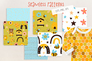 Bees, Honey Cartoon Vector Set, an Object Illustration by Elena Dorosh (Thumbnail 8 of 14)