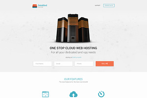 Data Bind - Hosting Landing Page PSD