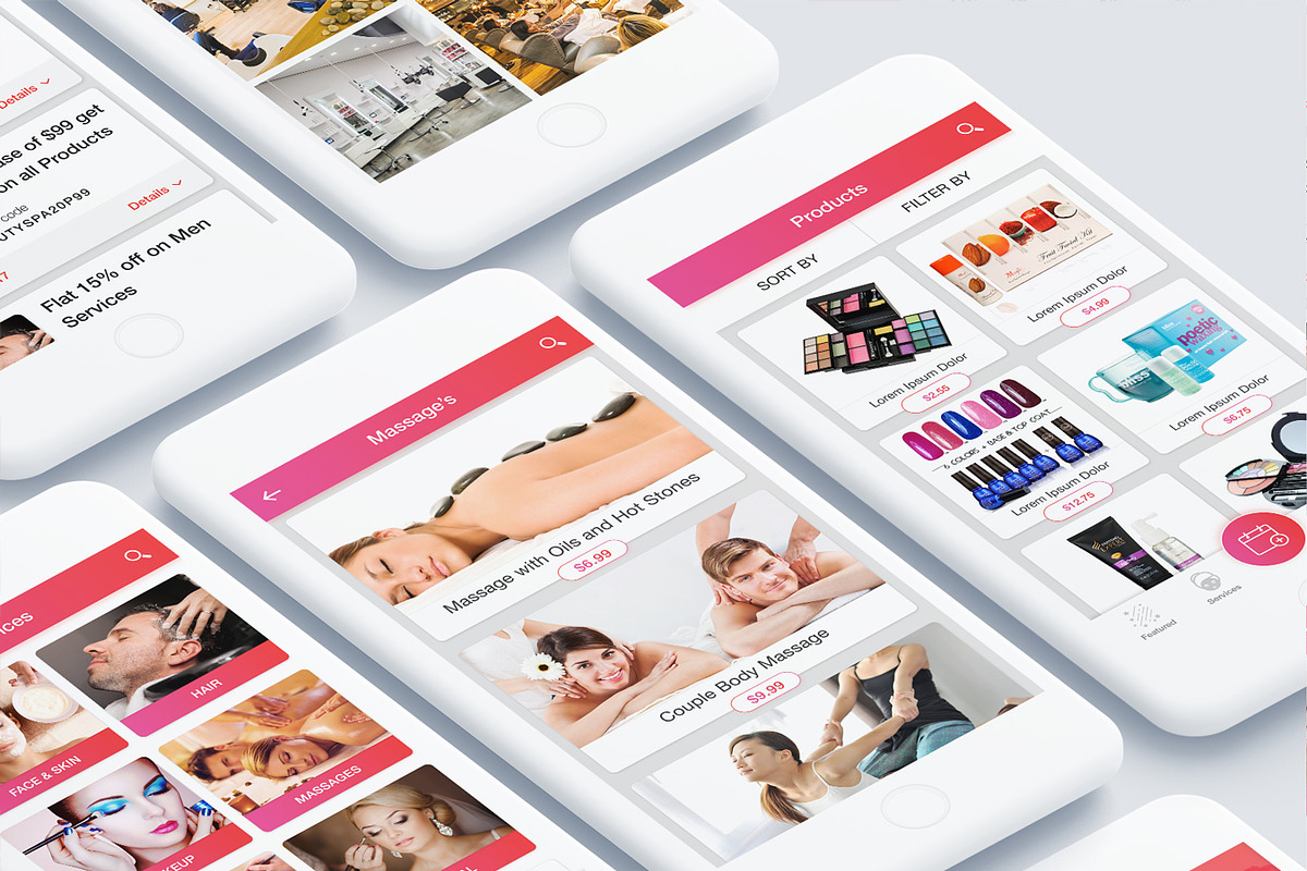 Natural Beauty & Spa Salon UI Kit, an UI Kit Template by App Innovation (Photo 10 of 12)