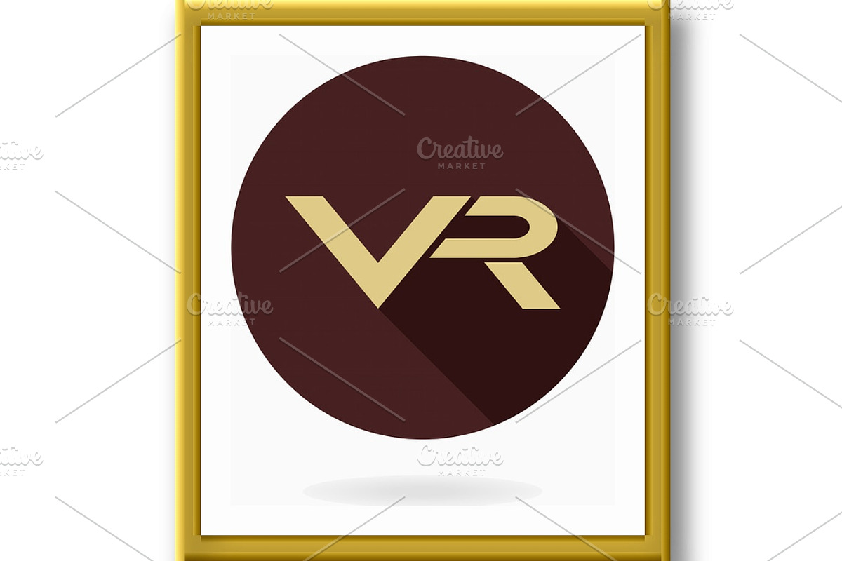 Modern Vector VR Logo in the Circle, a Duotone Icon by FineArtStudio (Photo 2 of 3)