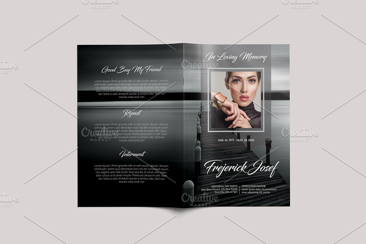 Funeral Program | Ms Word Version, a Brochure Template by GreenPixi (Photo 3 of 4)