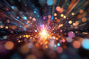 Sparks on colorful bokeh glittery, a Background Photo by MistyDay