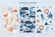 Sealife Silhouettes Illustration Set, an Animal Illustration by rouxsupplyco (Thumbnail 9 of 16)