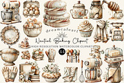 Watercolor Neutral Baking Clipart, an Illustration by DreamCafeArt (Thumbnail 1 of 6)