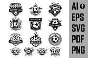 Football club emblems set, an Icon by Vectorhight