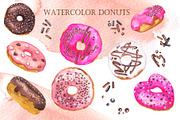 Watercolor donut set, a Food Illustration by Watercolor & sketches (Thumbnail 2 of 7)