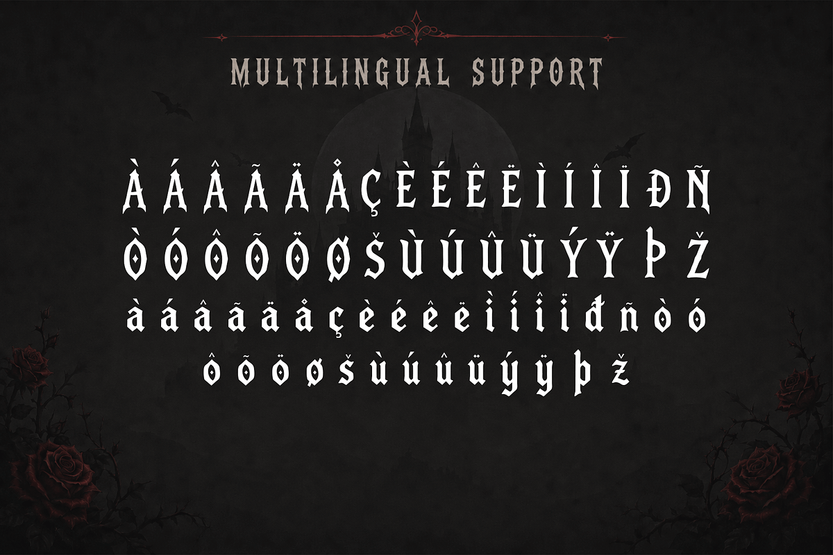 Drakoria - Gothic Fantasy Typeface, a Blackletter Font by overlaytemplates (Photo 5 of 5)