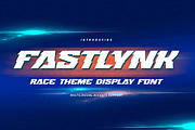 FASTLYNK - Race Theme Display Font, a Font by Gassstype (Thumbnail 1 of 9)