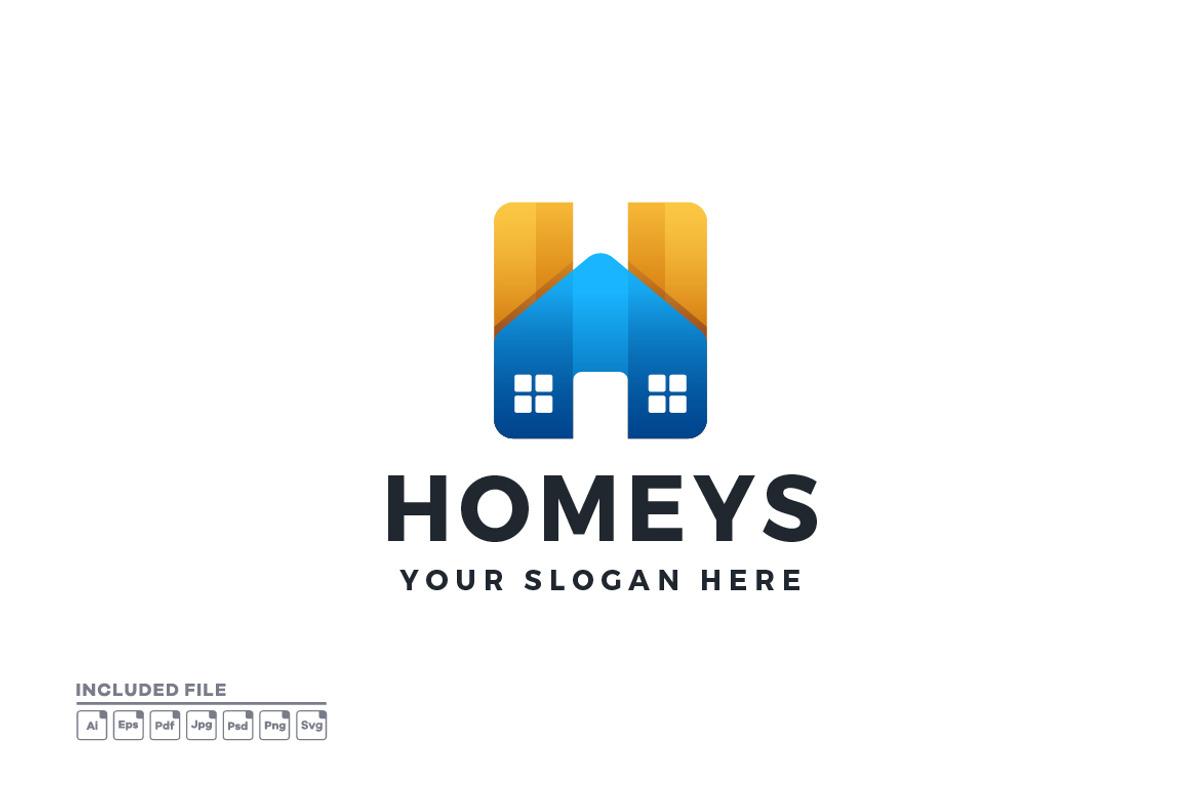Letter H With House Colorful Logo, a Branding & Logo Template by yuanesei
