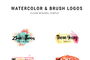 Watercolor & Brush Stroke Logos Kit, a Branding & Logo Template by AN Productions (Thumbnail 23 of 50)