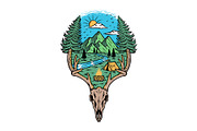 Bones and nature illustration, an Animal Illustration by gunaonedesign (Thumbnail 1 of 5)