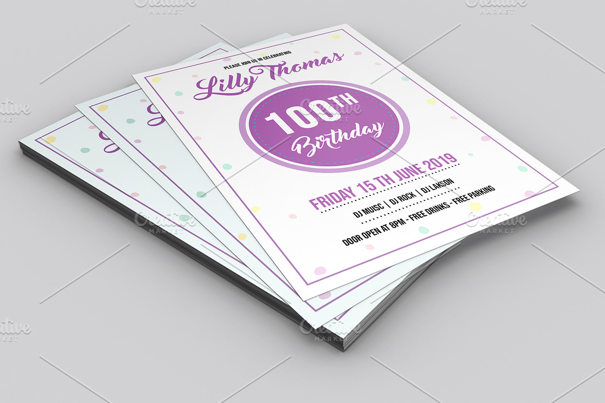 Birthday Party Flyer - V852, a Flyer Template by Template Shop (Photo 3 of 4)