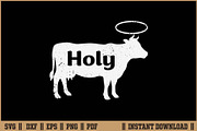 Holy Cow Funny Face Barn Life SVG, an Illustration by Handy Arts Studio (Thumbnail 1 of 3)