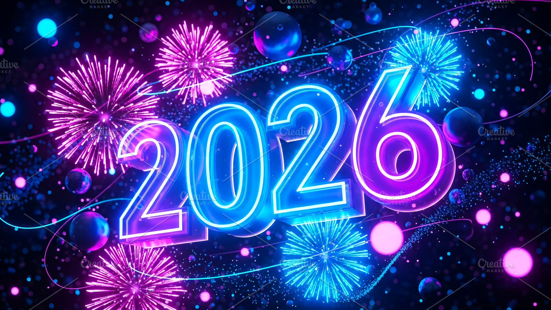 2026 New Year Celebration with Neon, a Holiday Photo by Rafoz