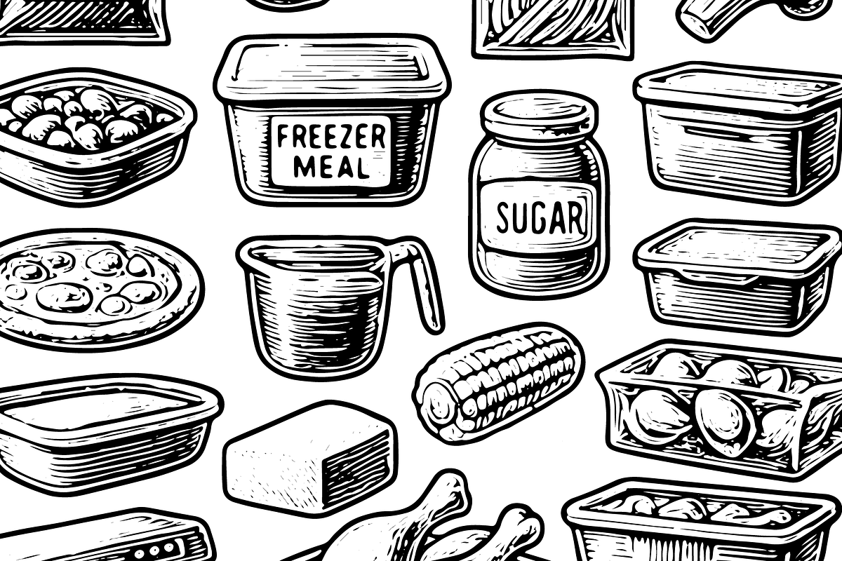 Vintage Meal Prep & Freezer Icons, an Object Graphic by RT Studio (Photo 3 of 3)