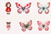 Peppermint Christmas Girl & Butter., a Seasonal Illustration by CreationArt (Thumbnail 3 of 7)