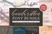 Hand Written Font Bundle 90 in 1, a Script Font by Quothron (Thumbnail 1 of 64)