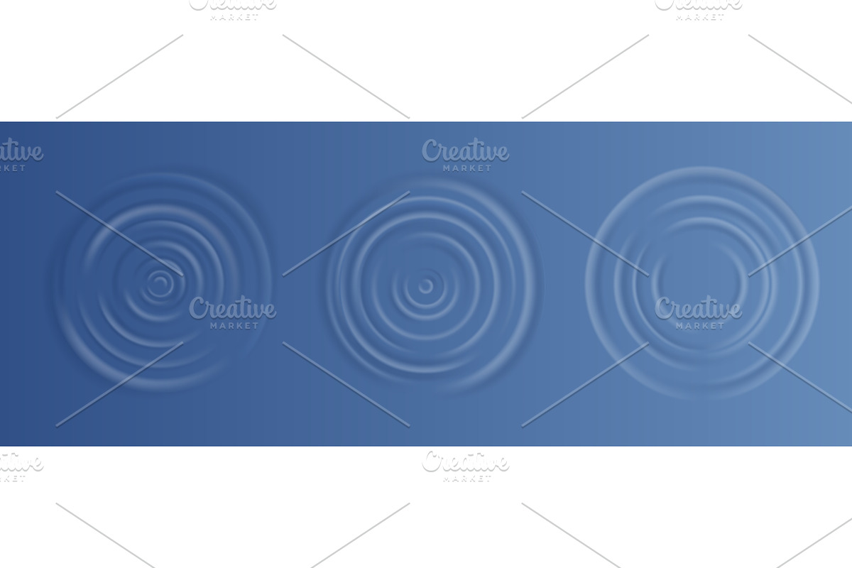Water ripple effect top view, an Illustration by Things for designers