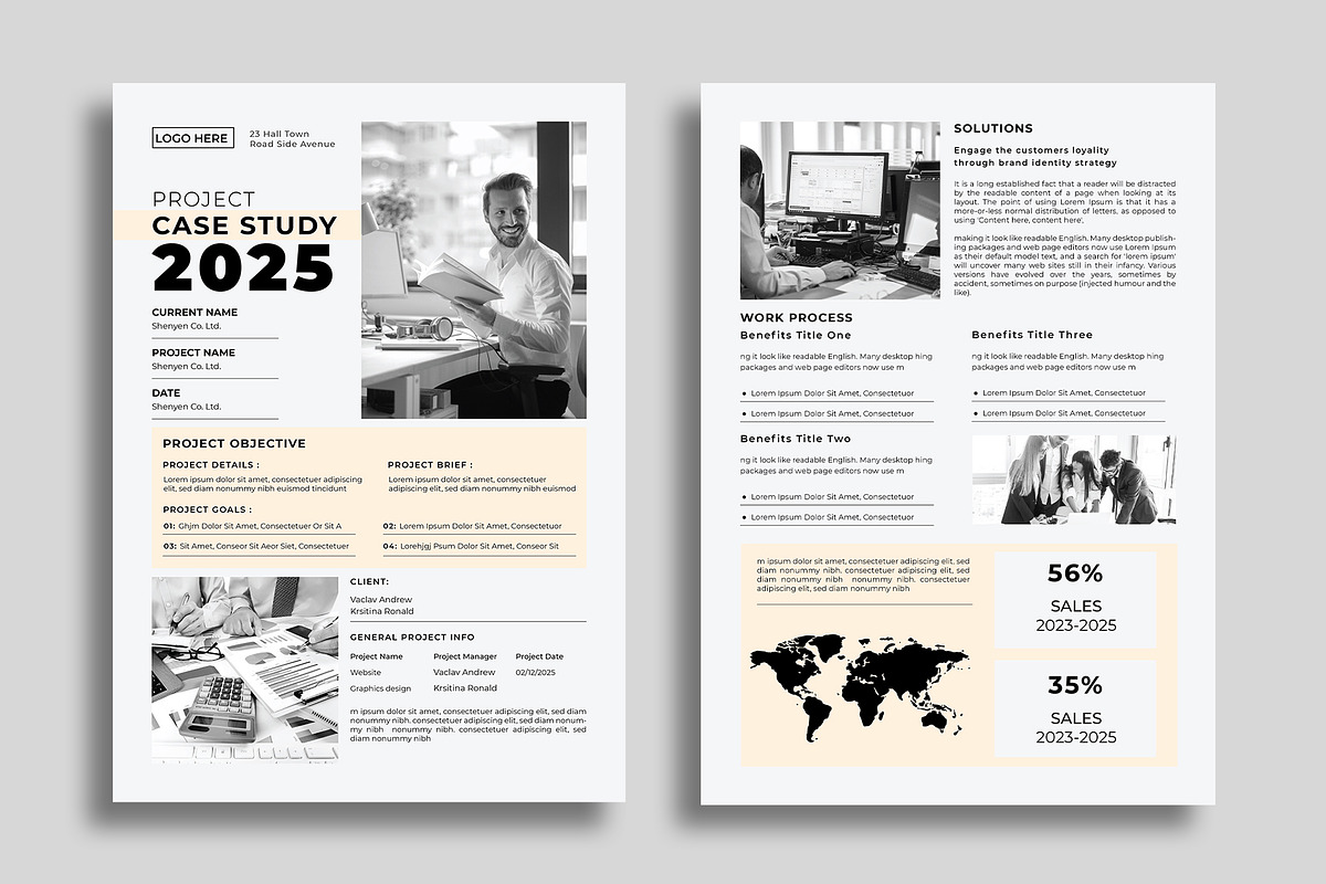 Case Study Template, a Stationery Template by Sharifull11 (Photo 4 of 4)