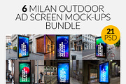Milan Outdoor Ad Screen MockUps Set, an Advertising Mockup by Graphic Shelter (Thumbnail 1 of 7)
