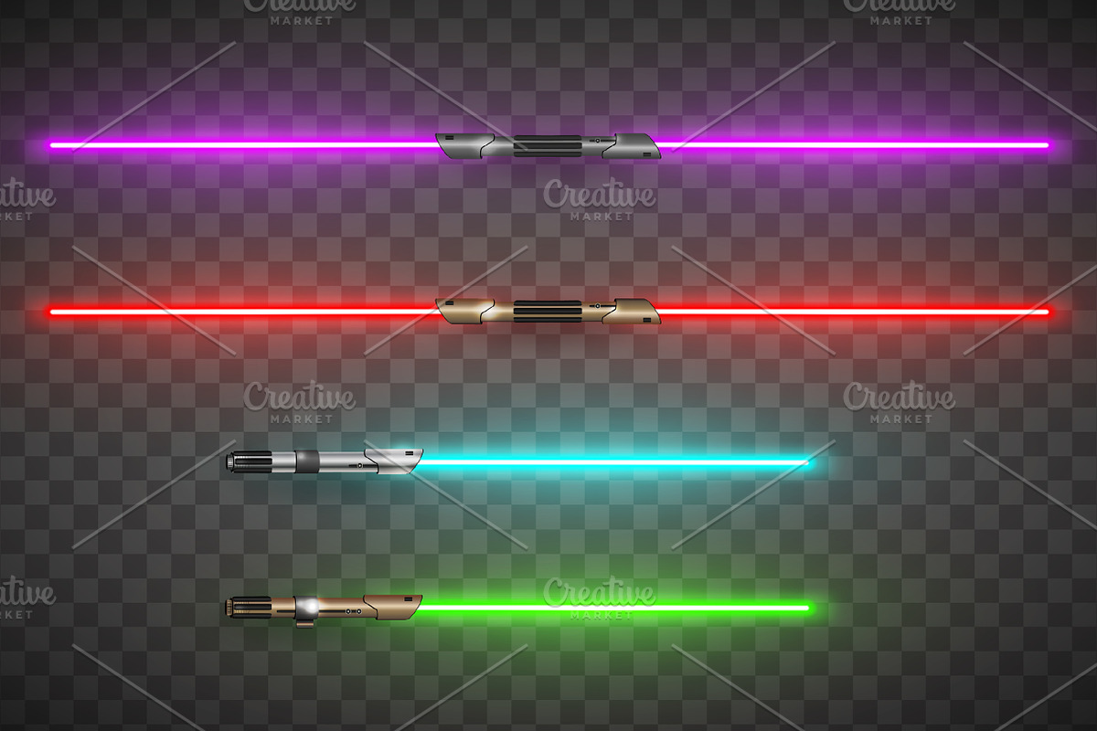 Vector light swords pack, a Technology Illustration by PhotoVector (Photo 5 of 5)