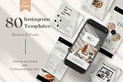 Minimalist Black Instagram Templates, a Social Media Template by DesignbySamVN (Thumbnail 1 of 9)