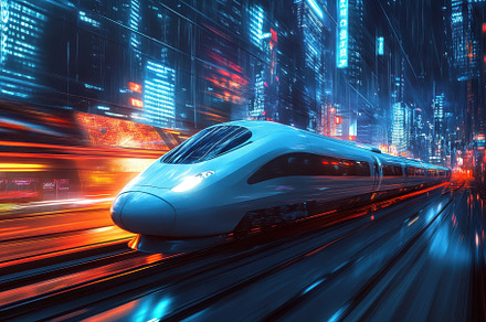 High speed train races through vibra, a Photo by Iftikhar Alam
