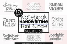 NOTEBOOK HANDWRITING FONT BUNDLE V6