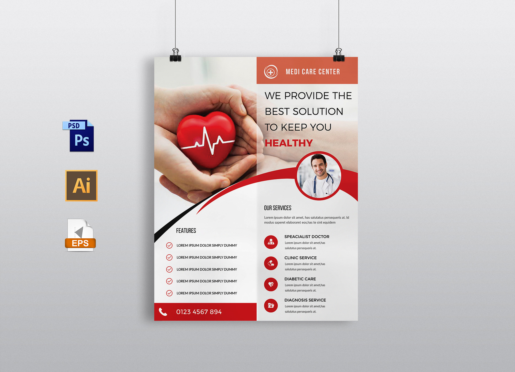 Doctors & Medical Flyer Template, a Flyer Template by Imagine Design Studio