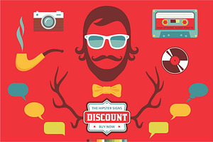 Hipster Retro Design Vector Elements