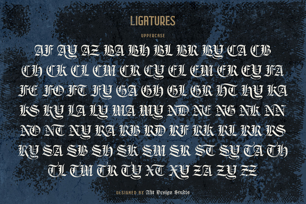 Braysilk Typeface, a Blackletter Font by alit design (Photo 18 of 22)