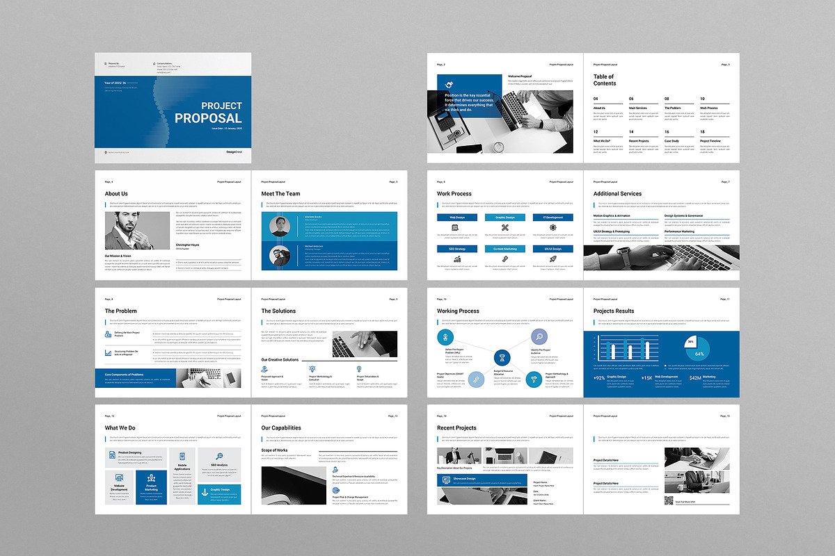 Project Proposal Template Landscape, a Brochure Template by DesignCrest (Photo 12 of 13)