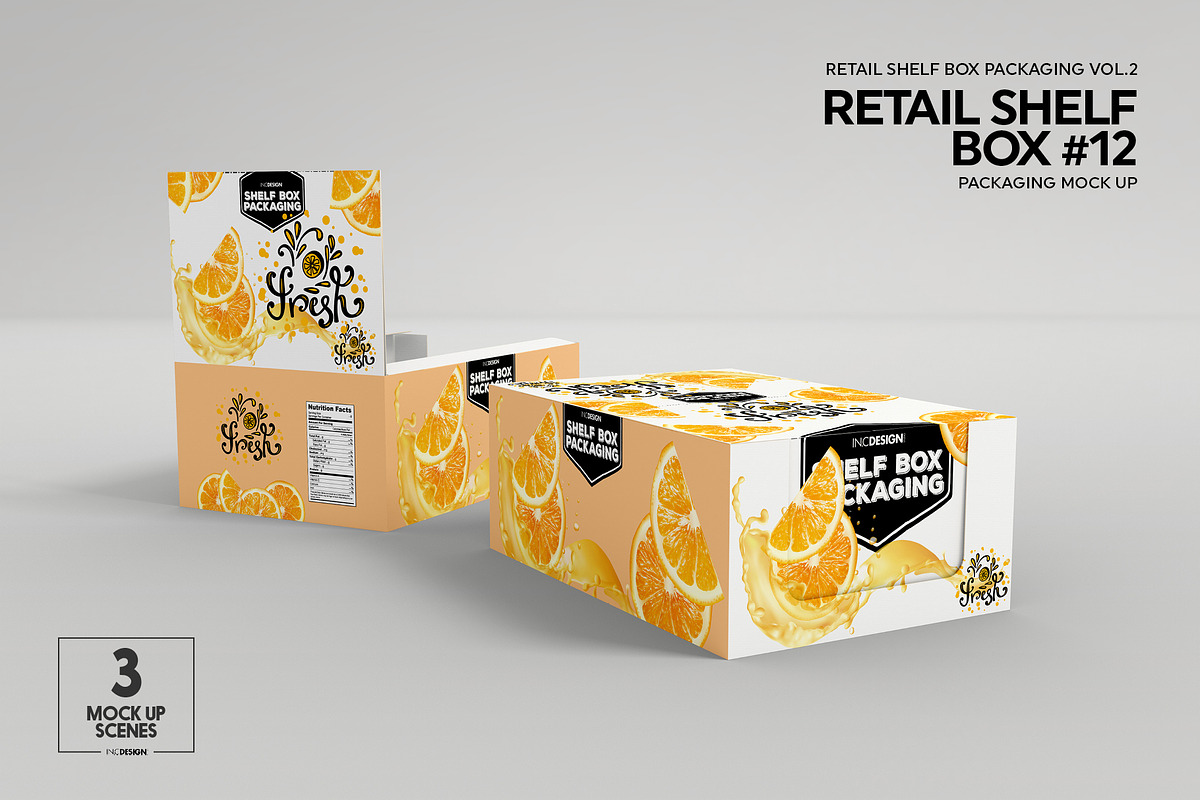 Retail Shelf Box 12 Packaging Mockup, a Product Mockup by INCDesign (Photo 4 of 9)