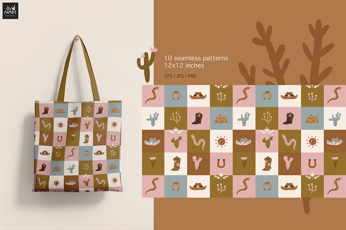 Little Western – clipart and pattern, an Animal Illustration by avdnadi (Photo 7 of 11)