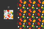 Tomatoes Vector Patterns, a Food Illustration by AKOMIX (Thumbnail 3 of 6)
