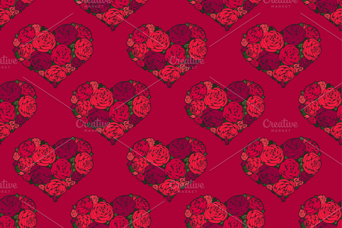 Seamless floral pattern set preview 3