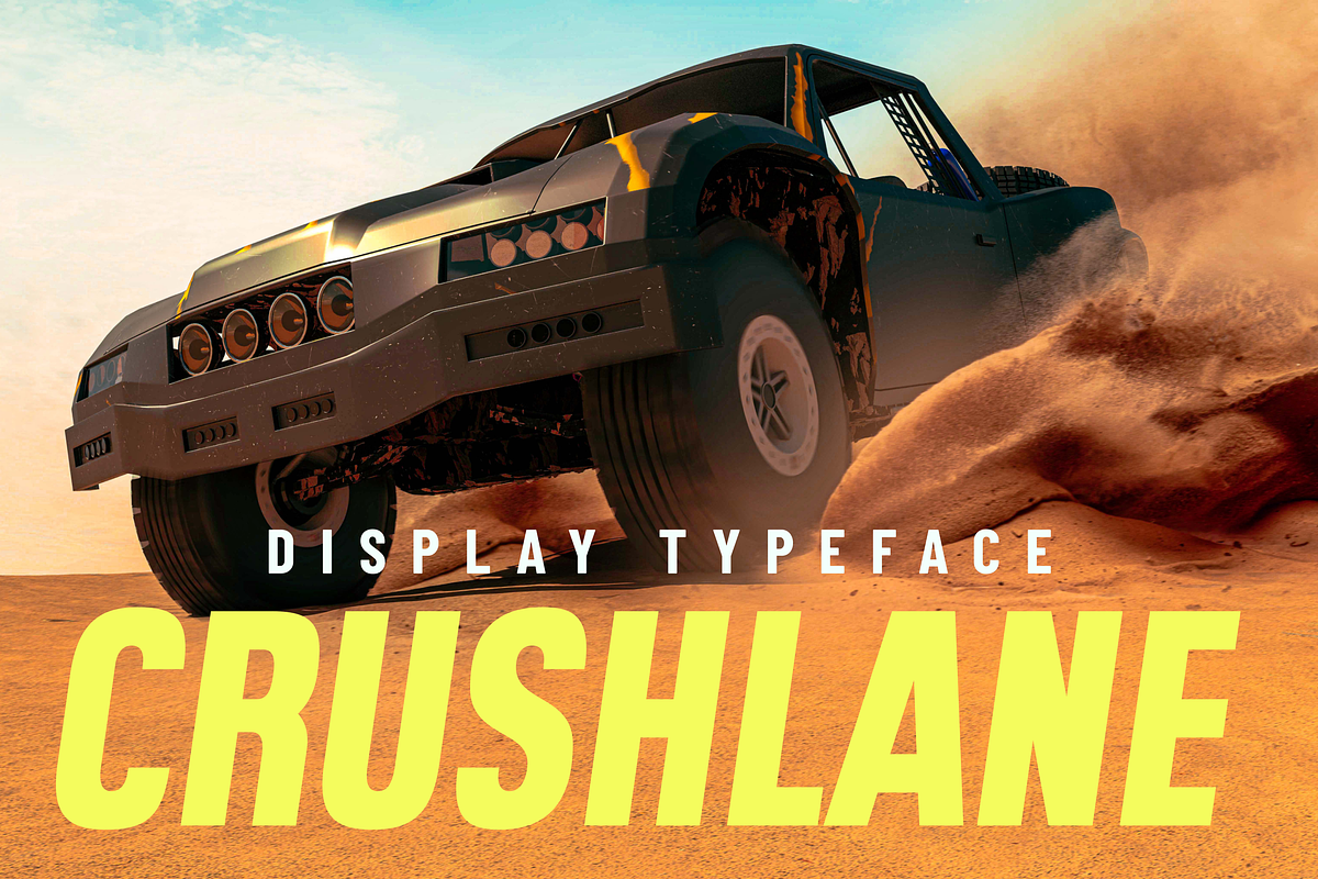 Crushlane, a Sans Serif Font by Studio Moara (Photo 1 of 7)