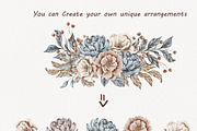 Watercolor Winter Florals Collection, a Decorative Illustration by BarvArt (Thumbnail 5 of 14)