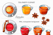 Tea Lovers Clipart Collection, a Food Illustration by Serghei Caraulan (Thumbnail 2 of 3)