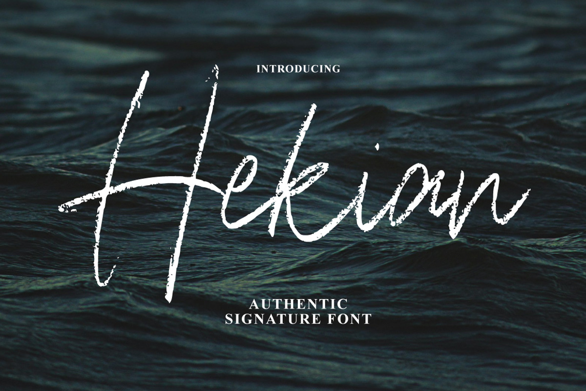 Hekian Signature Brush, a Handwritten Font by Eltypesstudio (Photo 1 of 12)