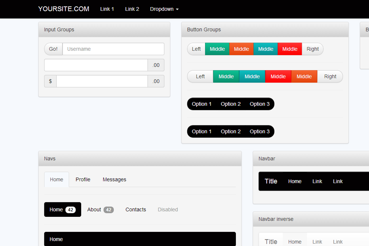 Bootsrap 3.0. theme Black&White, a Bootstrap Template by Bootstraptor (Photo 1 of 5)