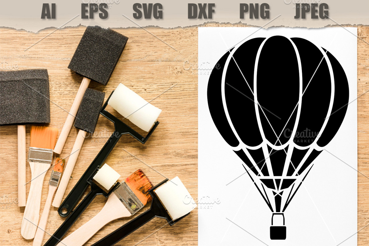 Stencil Hot Air Balloon, a Decorative Illustration by MARYCRAFTIRIA (Photo 2 of 3)