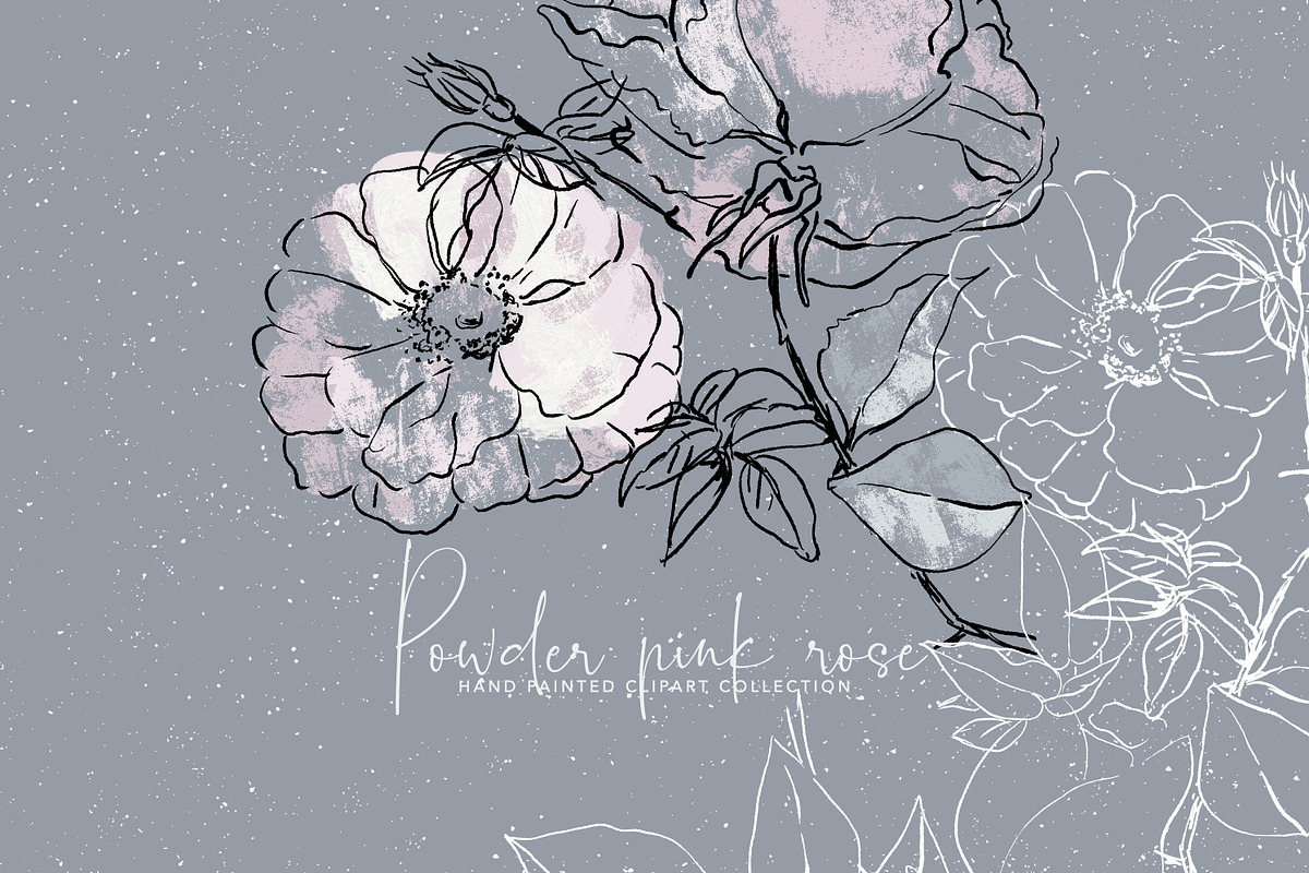 Hand-Drawn Abstract Rose Clipart, a Texture Illustration by Patishop Art (Photo 1 of 9)