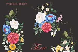 Three Flower Bouquets 69